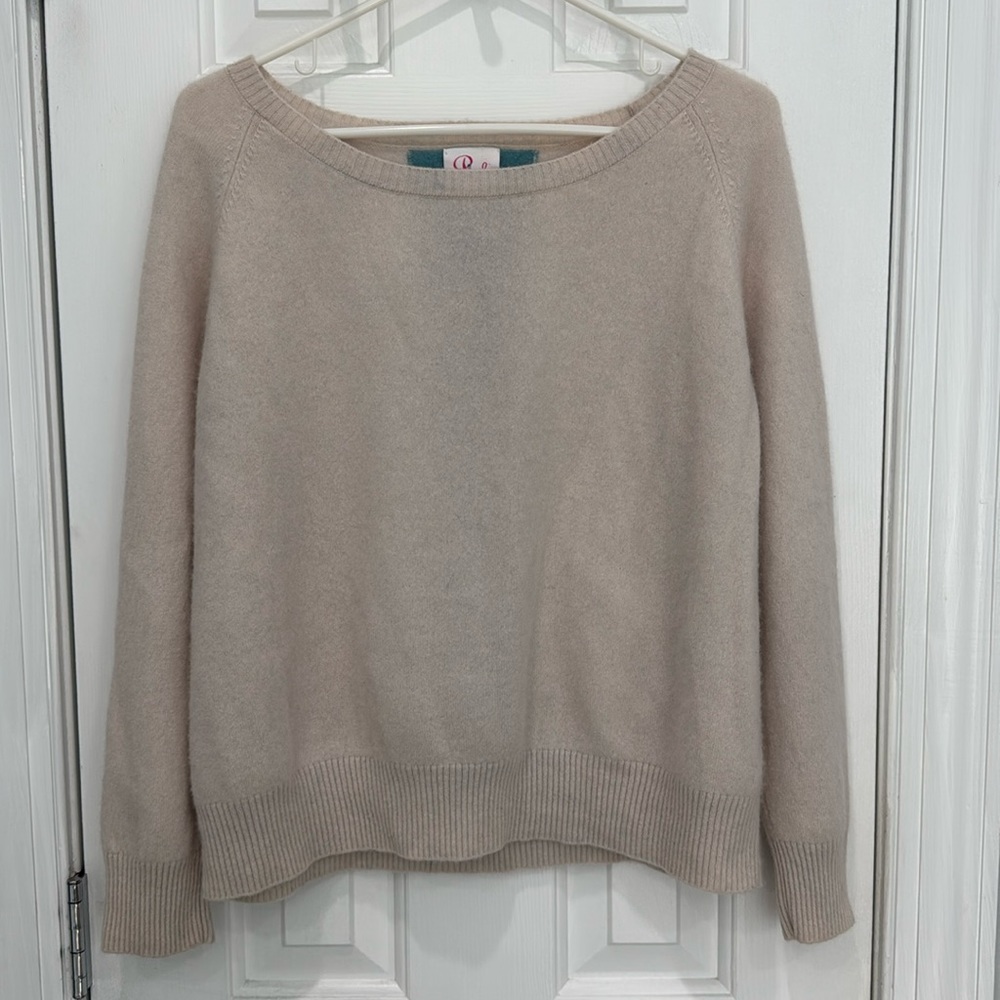 Pink Pineapple women’s cashmere bee sweater size med